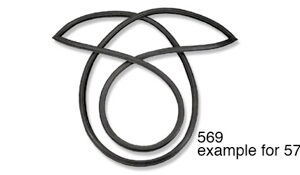 1955 Chevy Car Rear Window Weather Strip Sedan