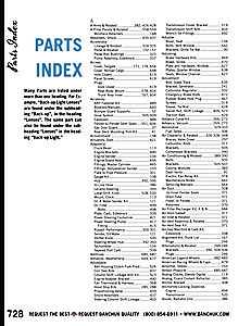 Parts Index